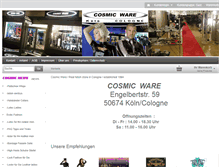 Tablet Screenshot of cosmic-ware.de